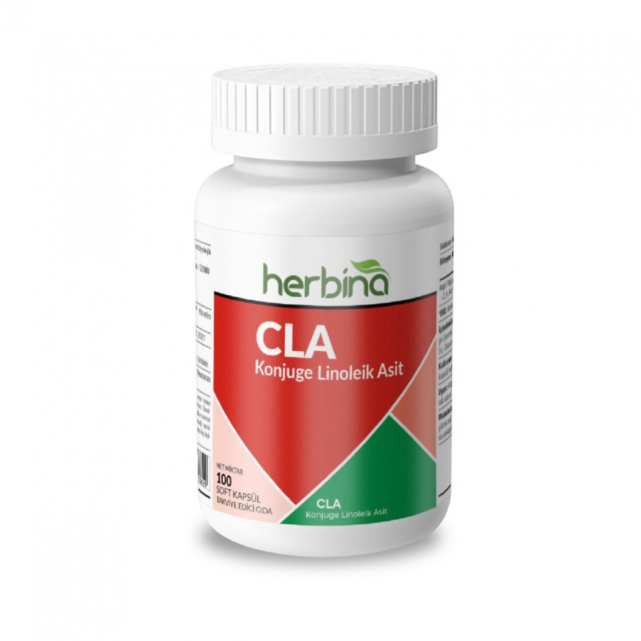 Herbina CLA Konjuge Linoleik Asit 100 Softjel x 1000 mg 