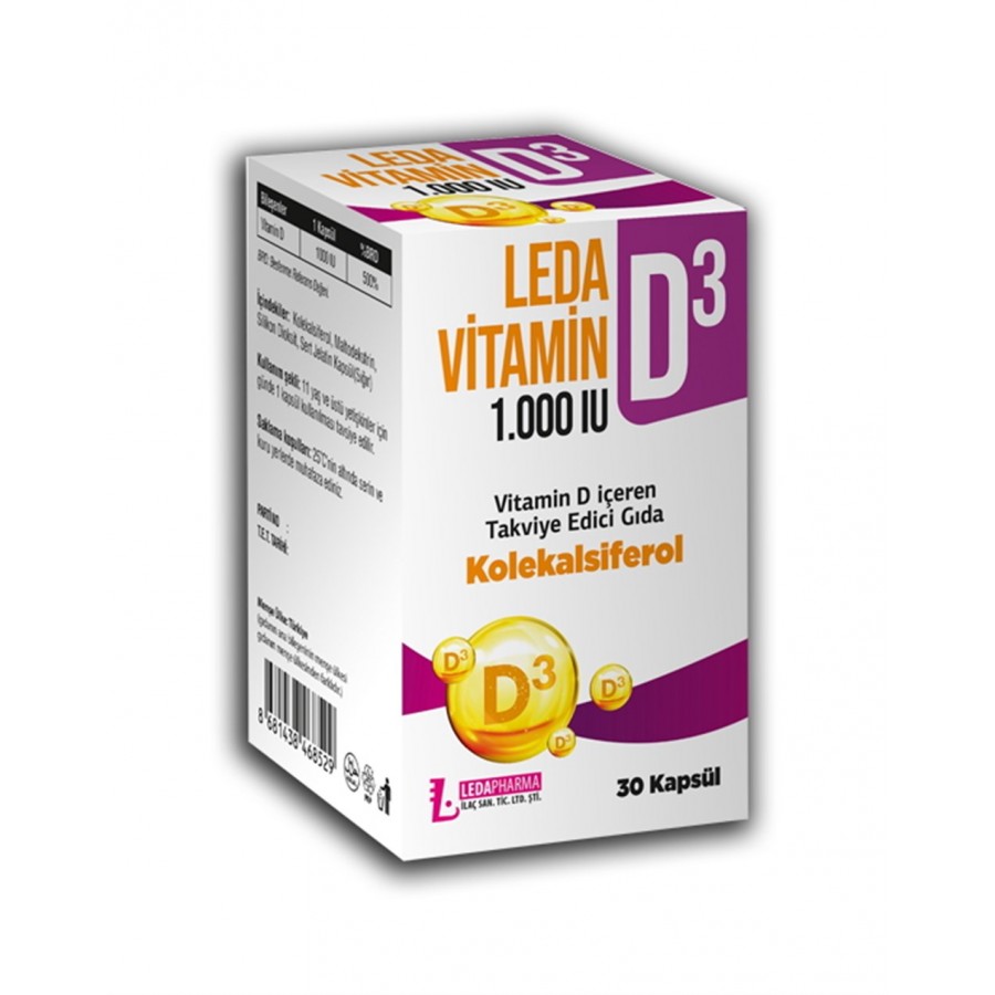 LEDAPHARMA VİTAMİN D3 (30 KAPSÜL)