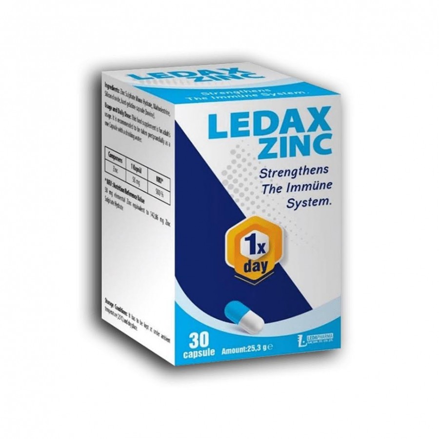 LEDAX ÇİNKO 15MG (30 KAPSÜL)